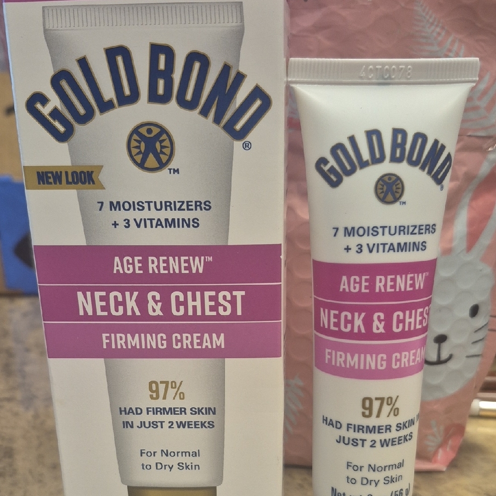 Gold Bond Age Renew Neck & Chest Firming Cream - White and Pink